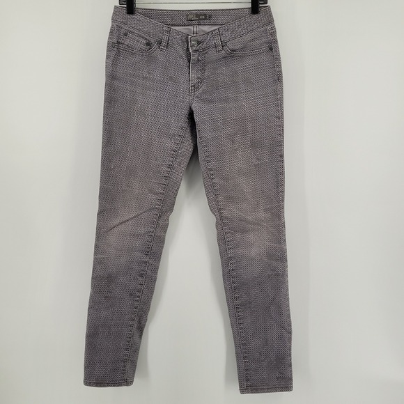Prana Pants - Prana Skinny Pants Womens Size 6/28 Gray Geometric Pattern Organic Cotton Blend